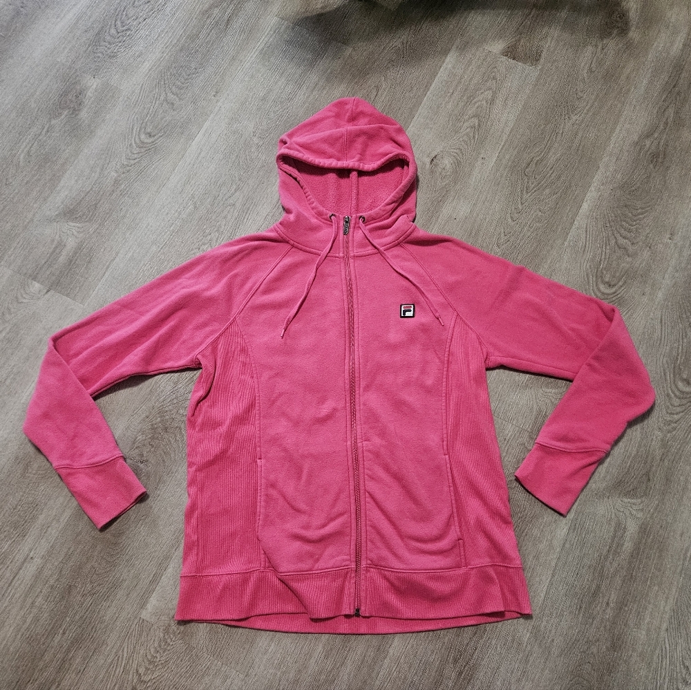 Womens XL Hot Pink Fila Zip Up Jacket